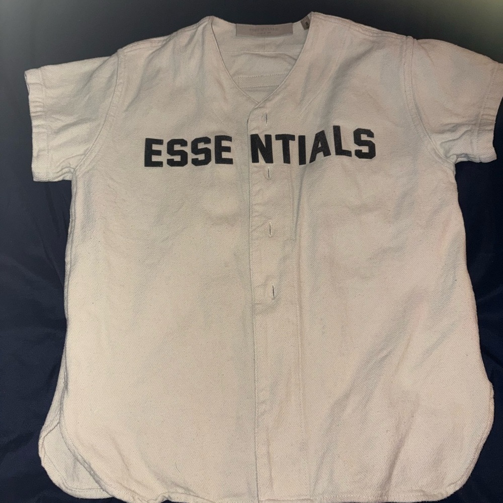 Essentials Cream V-Neck Top